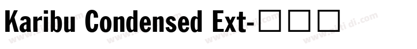 Karibu Condensed Ext字体转换